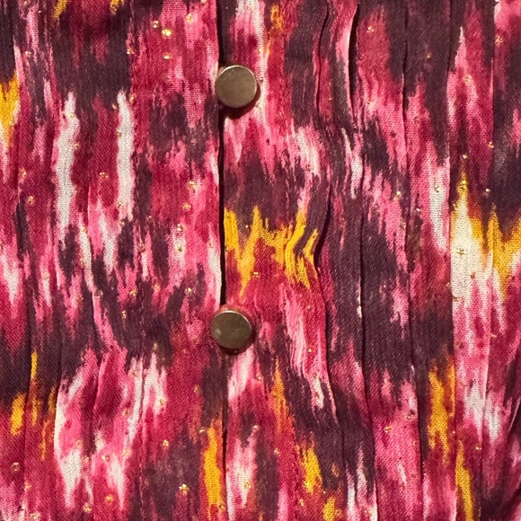 House of Harlow 1960 Burgundy Ikat Mini Dress | Long Sleeve Boho Chic | Size 6 - Picture 8 of 16